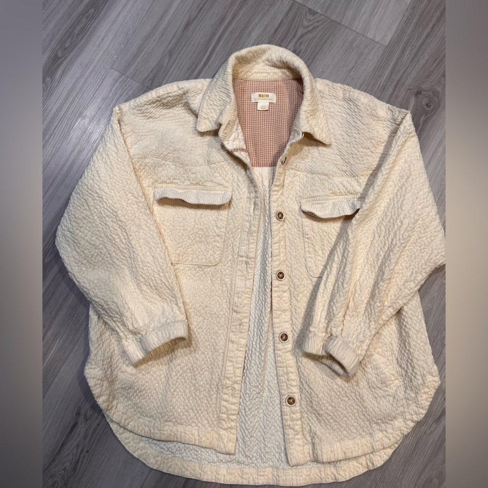 NWOT ANTHROPOLOGIE Cream Button-Up Women's Jacket - Picture 3 of 14